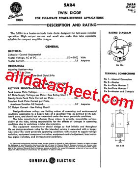 5ar4 datasheet|5AR4 Datasheet, PDF .